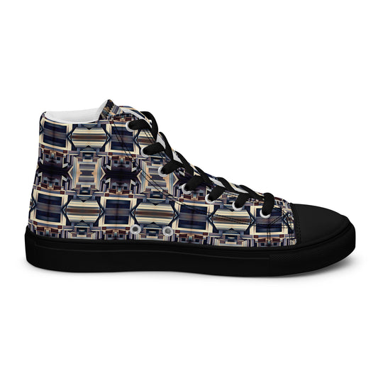 DMV 0058 Conceptual Artsy Women’s high top canvas shoes