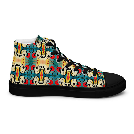 DMV 0044 Vintage Artsy Women’s high top canvas shoes