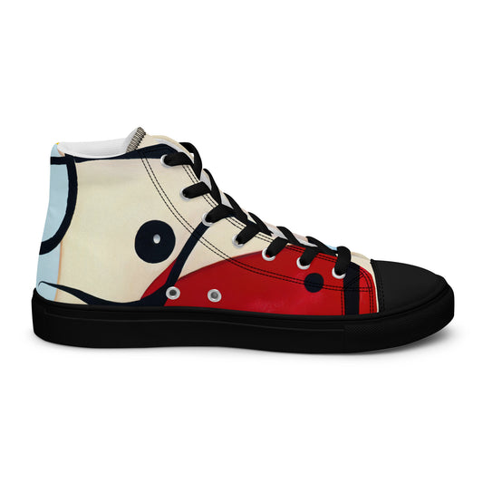 DMV 0039 Retro Art Women’s high top canvas shoes