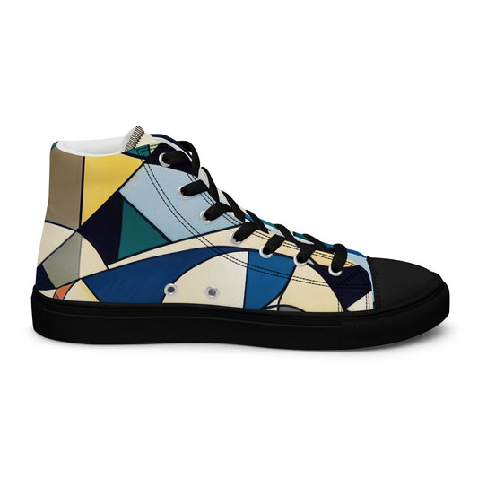 DMV 0227 Abstract Art Women’s high top canvas shoes