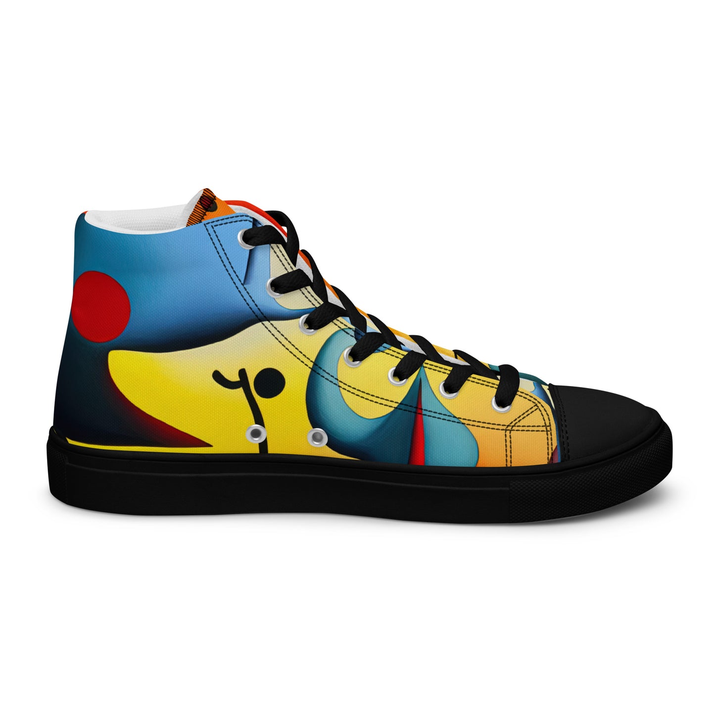 DMV 0098 Retro Art Women’s high top canvas shoes