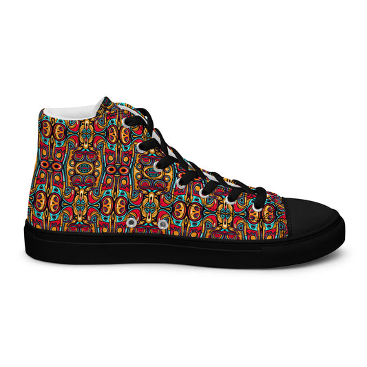 DMV 0249 Psy Artsy Women’s high top canvas shoes