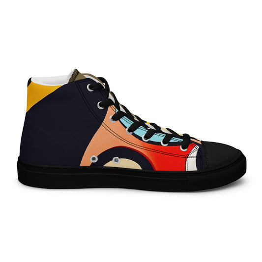 DMV 0130 Retro Art Women’s high top canvas shoes