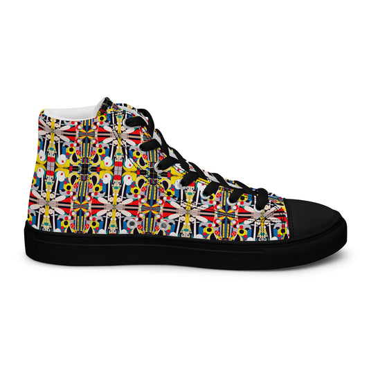 DMV 0246 Chic Boho Women’s high top canvas shoes