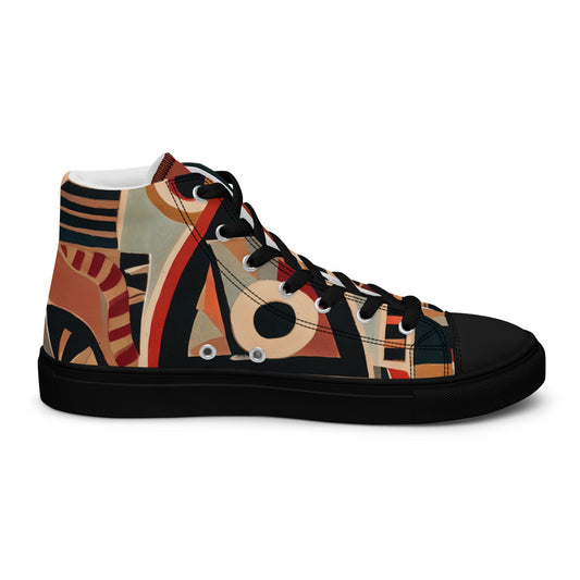 DMV 0217 Retro Art Women’s high top canvas shoes