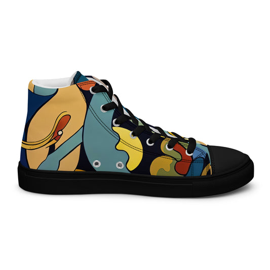 DMV 0242 Retro Art Women’s high top canvas shoes