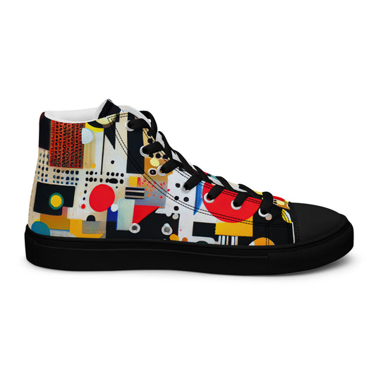 DMV 0124 Retro Art Women’s high top canvas shoes