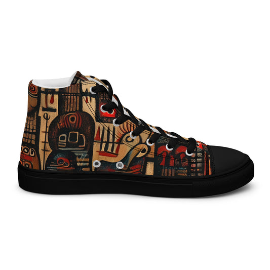 DMV 0256 Retro Art Women’s high top canvas shoes