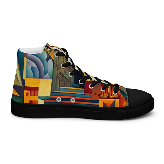 DMV 0237 Retro Art Women’s high top canvas shoes