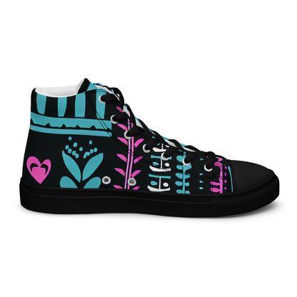 DMV 0122 Boho Women’s high top canvas shoes