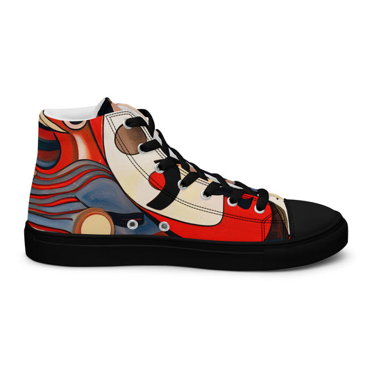 DMV 0214 Retro Art Women’s high top canvas shoes