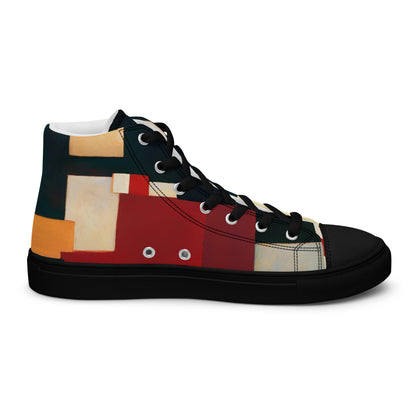 DMV 0223 Abstract Art Women’s high top canvas shoes