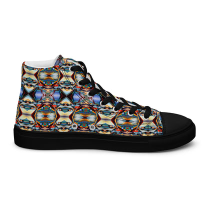 DMV 0221 Conceptual Artsy Women’s high top canvas shoes