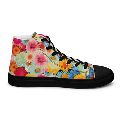 DMV 0106 Floral Women’s high top canvas shoes