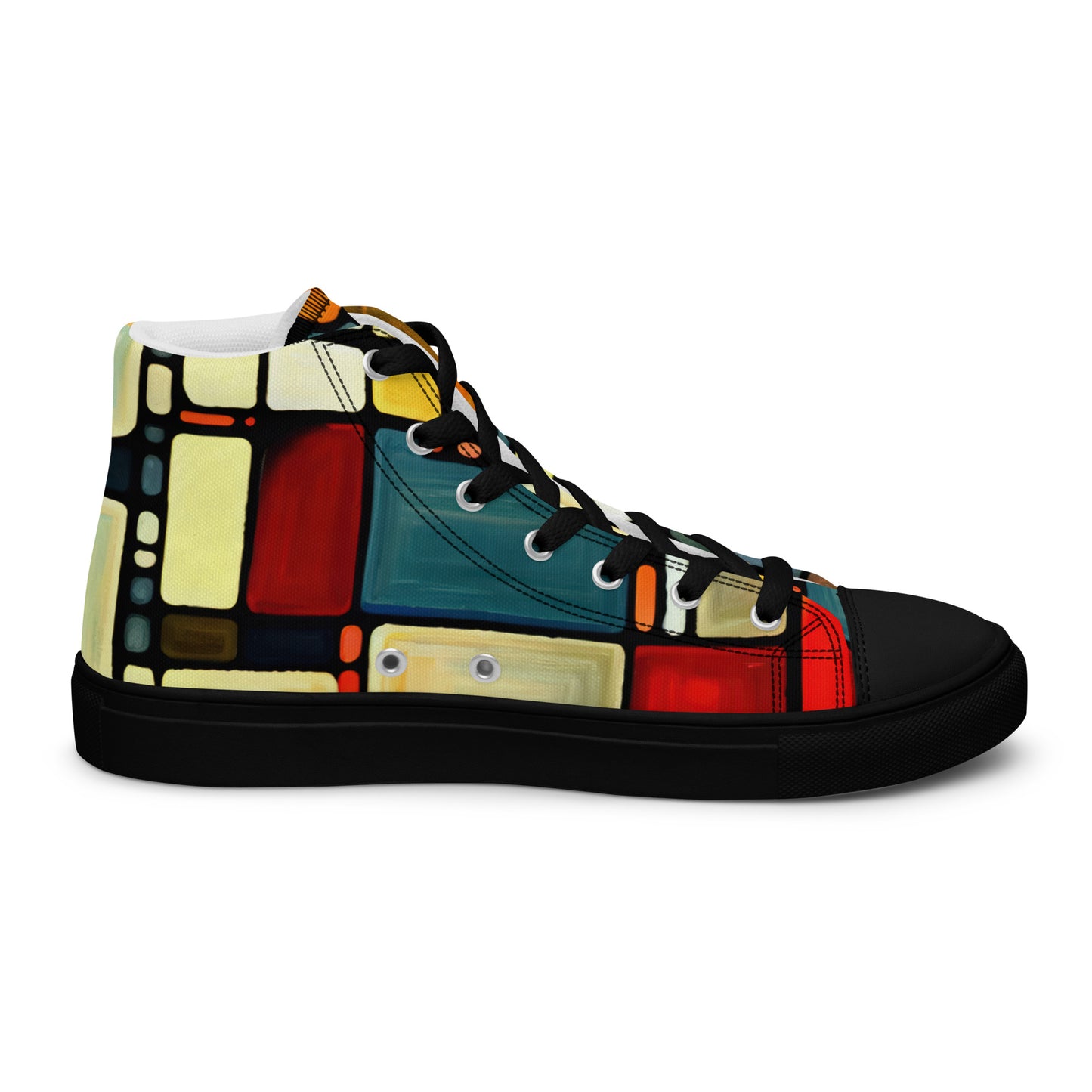 DMV 0117 Abstract Art Women’s high top canvas shoes