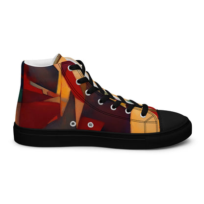 DMV 0251 Abstract Art Women’s high top canvas shoes