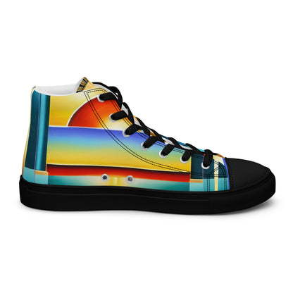 DMV 0262 Retro Art Women’s high top canvas shoes