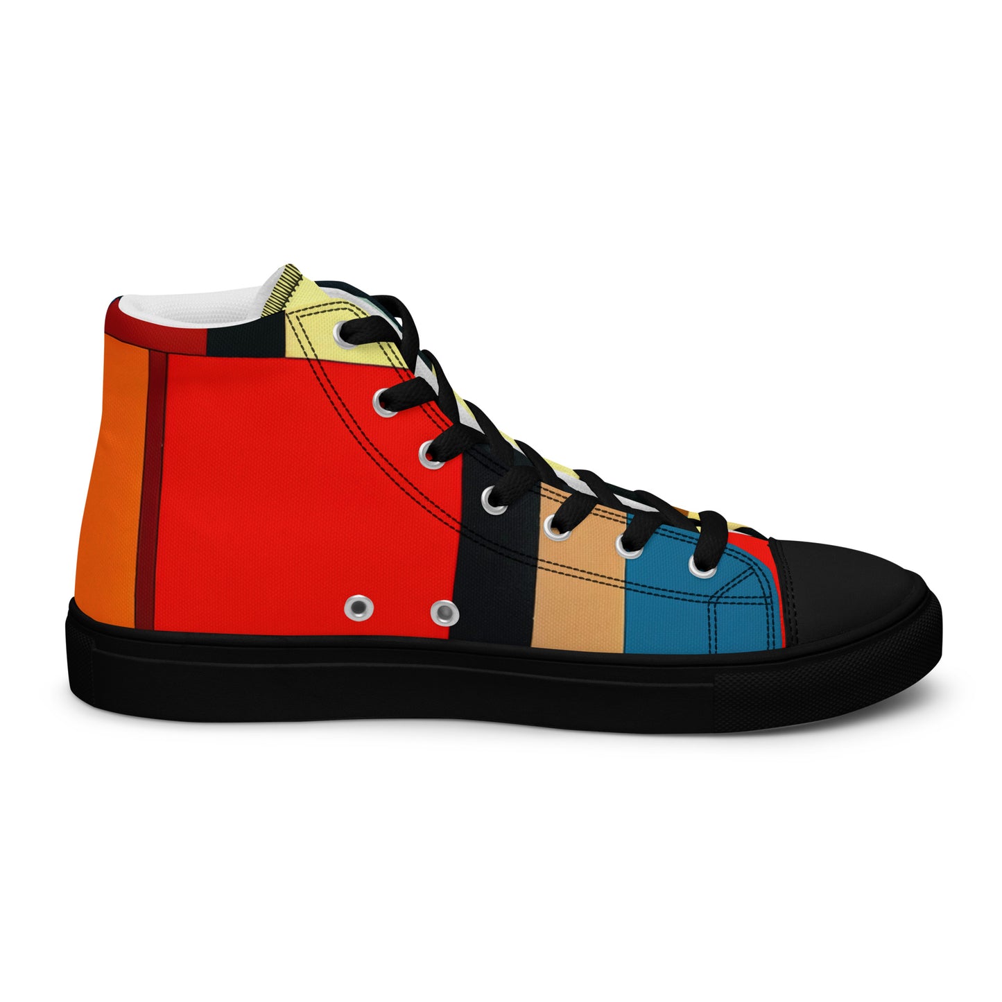 DMV 1351 Abstract Art Women’s high top canvas shoes