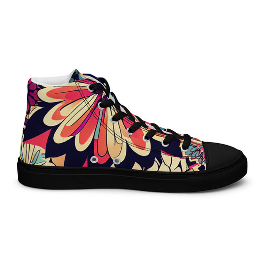 DMV 1525 Floral Women’s high top canvas shoes