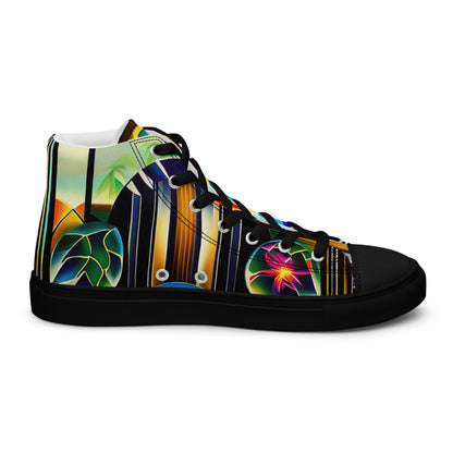 DMV 0258 Retro Art Women’s high top canvas shoes