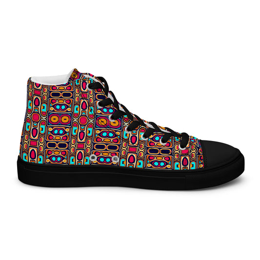 DMV 0185 Vintage Artsy Women’s high top canvas shoes