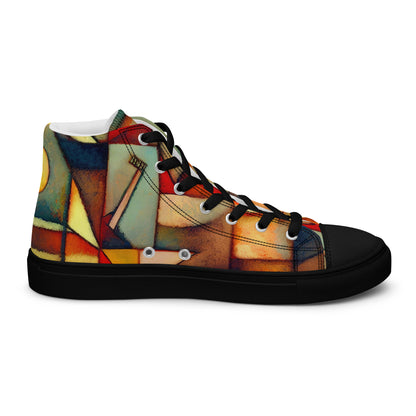 DMV 0298 Retro Art Women’s high top canvas shoes