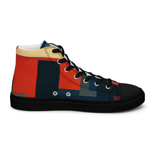 DMV 0313 Abstract Art Women’s high top canvas shoes