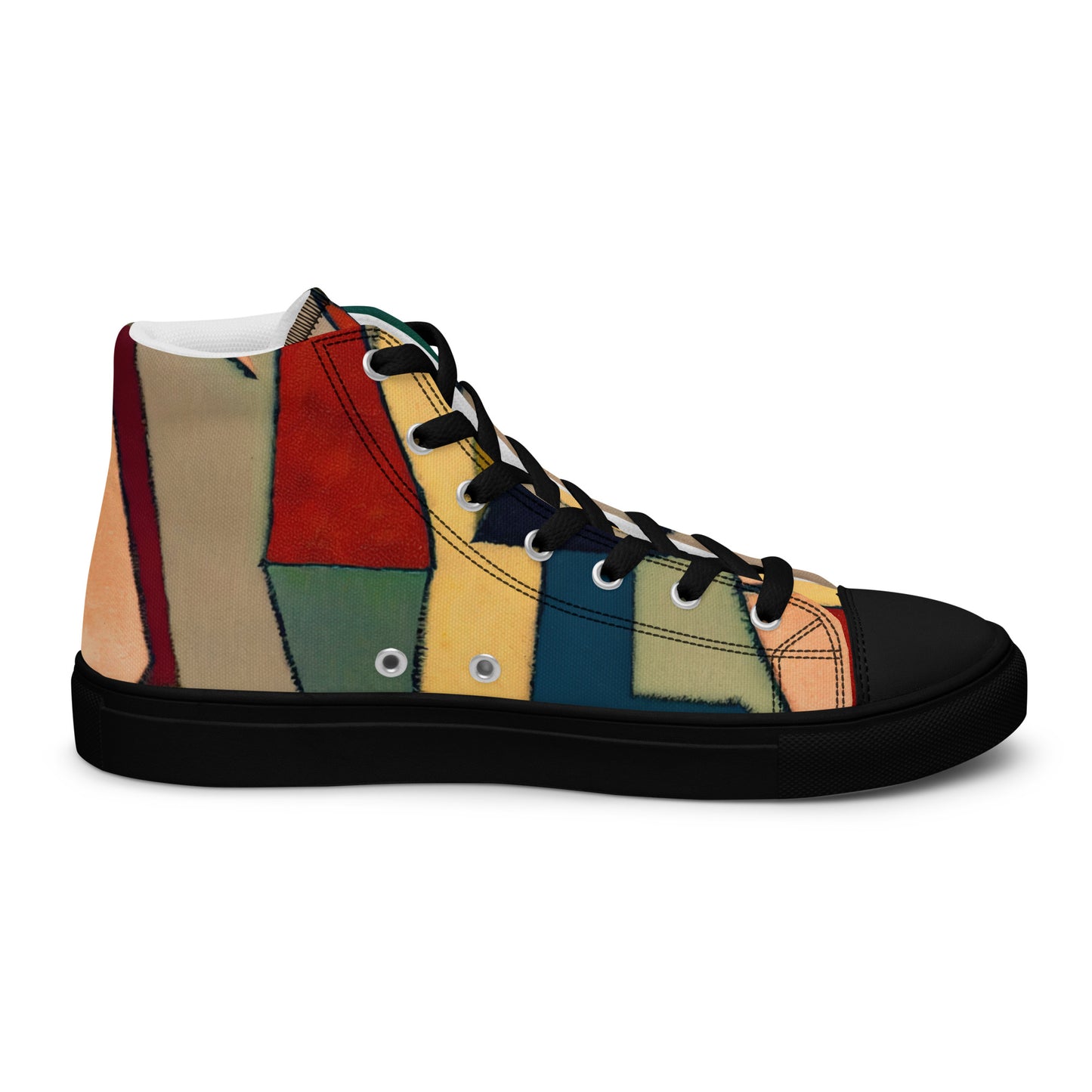 DMV 1582 Abstract Art Women’s high top canvas shoes