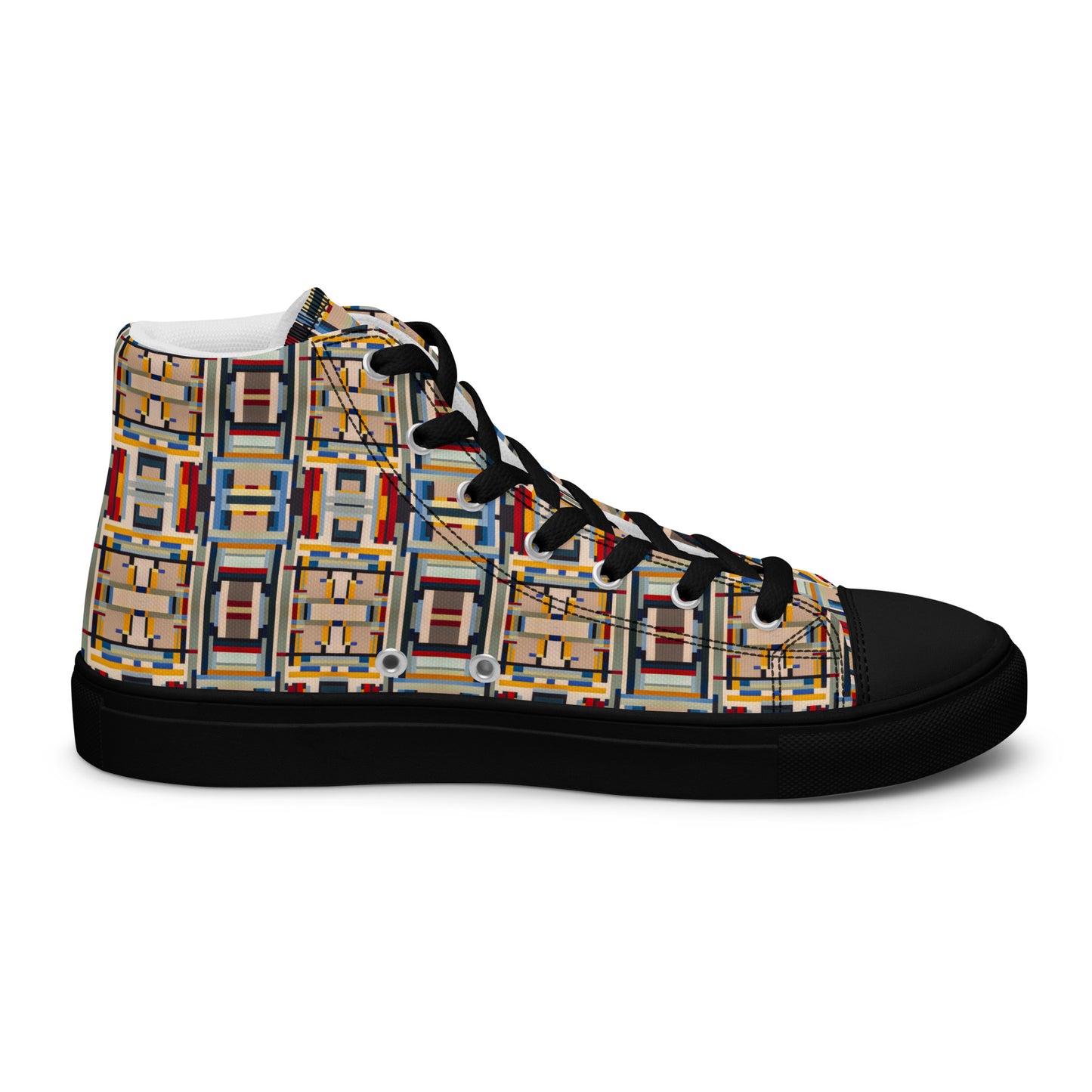 DMV 1725 Geo Boho Women’s high top canvas shoes