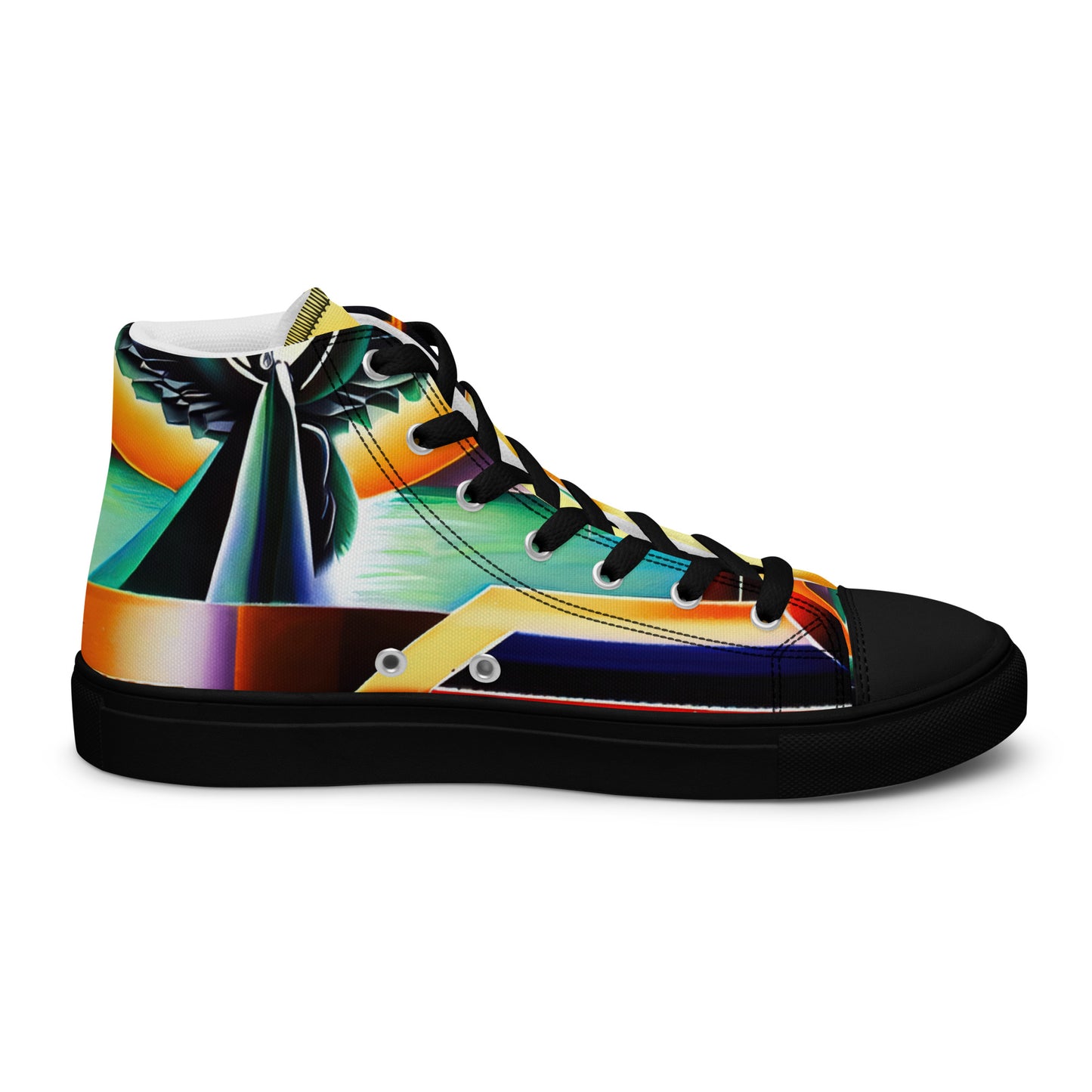 DMV 0731 Retro Art Women’s high top canvas shoes