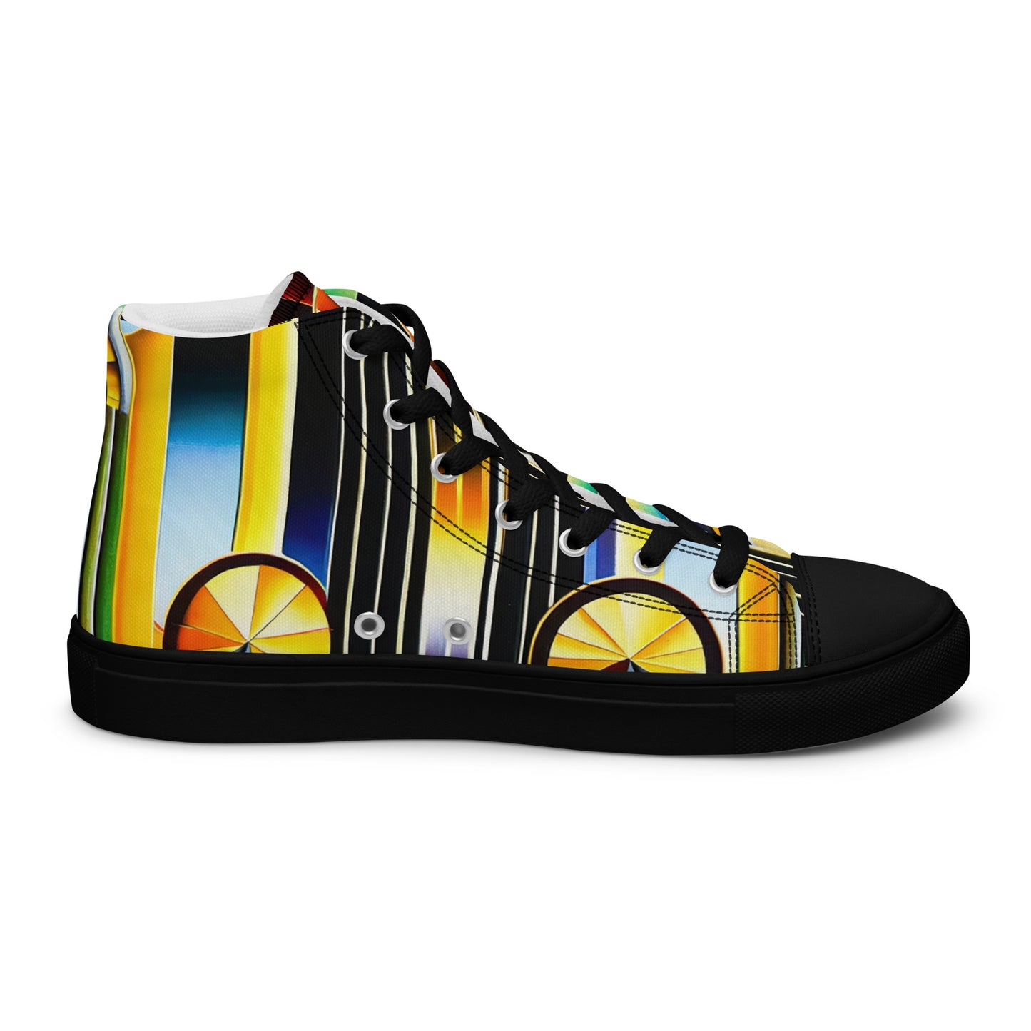 DMV 1500 Retro Art Women’s high top canvas shoes