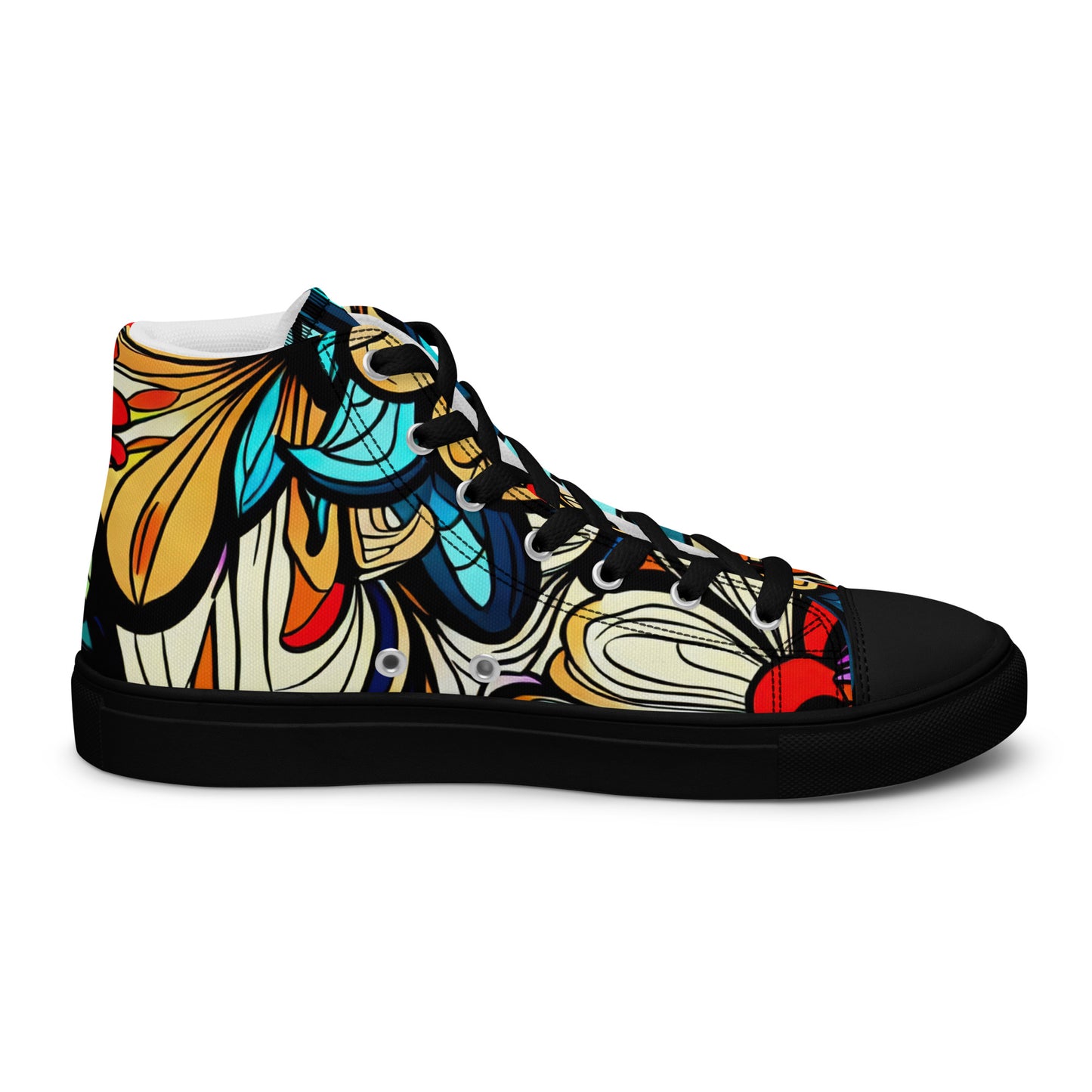 DMV 1884 Floral Women’s high top canvas shoes