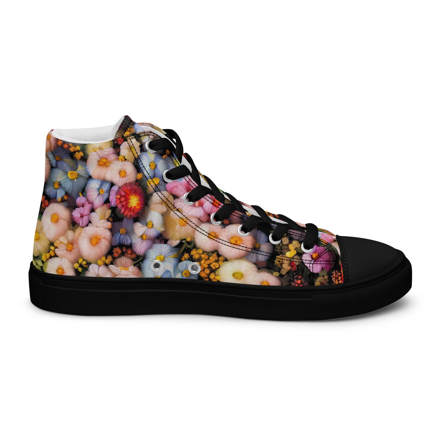 DMV 1427 Floral Women’s high top canvas shoes