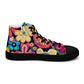 DMV 1363 Floral Women’s high top canvas shoes