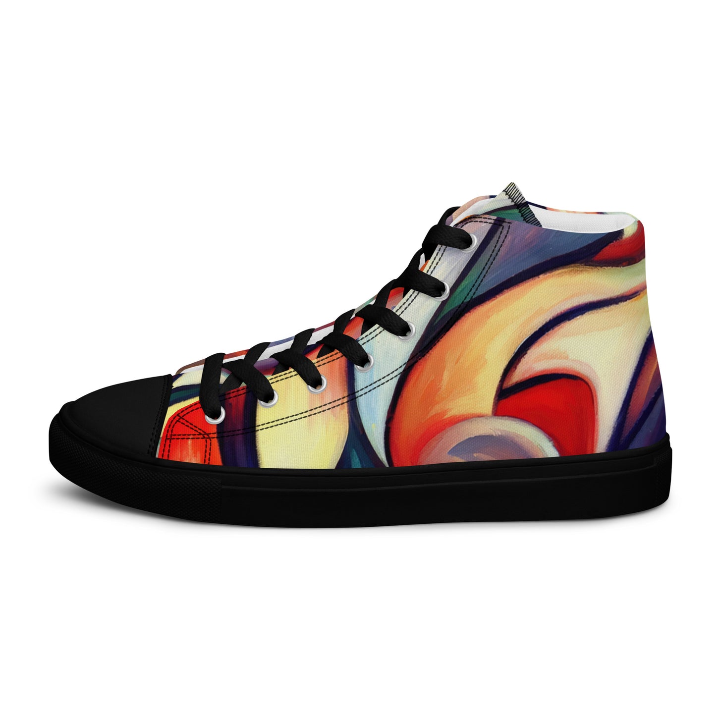 DMV 0277 Abstract Art Women’s high top canvas shoes