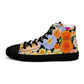 DMV 0004 Floral Women’s high top canvas shoes