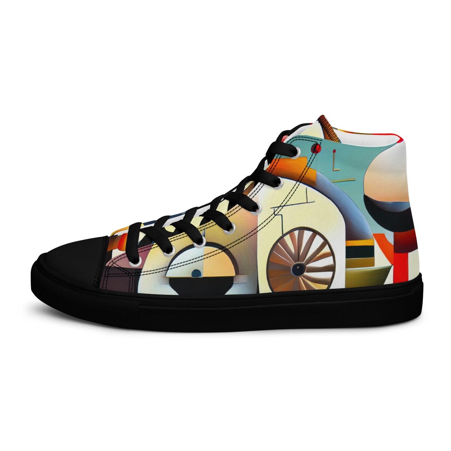 DMV 0022 Retro Art Women’s high top canvas shoes