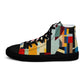 DMV 0023 Abstract Art Women’s high top canvas shoes