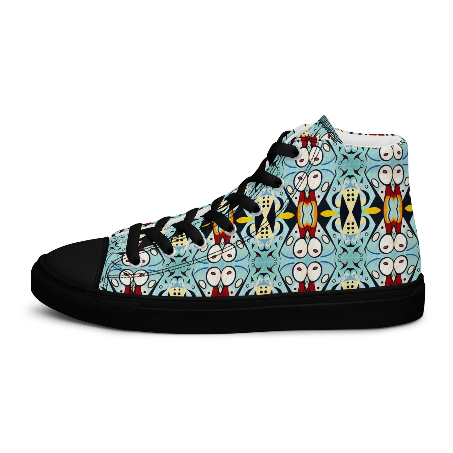 DMV 0005 Vintage Artsy Women’s high top canvas shoes