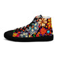 DMV 0018 Floral Women’s high top canvas shoes