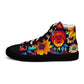 DMV 0080 Floral Women’s high top canvas shoes