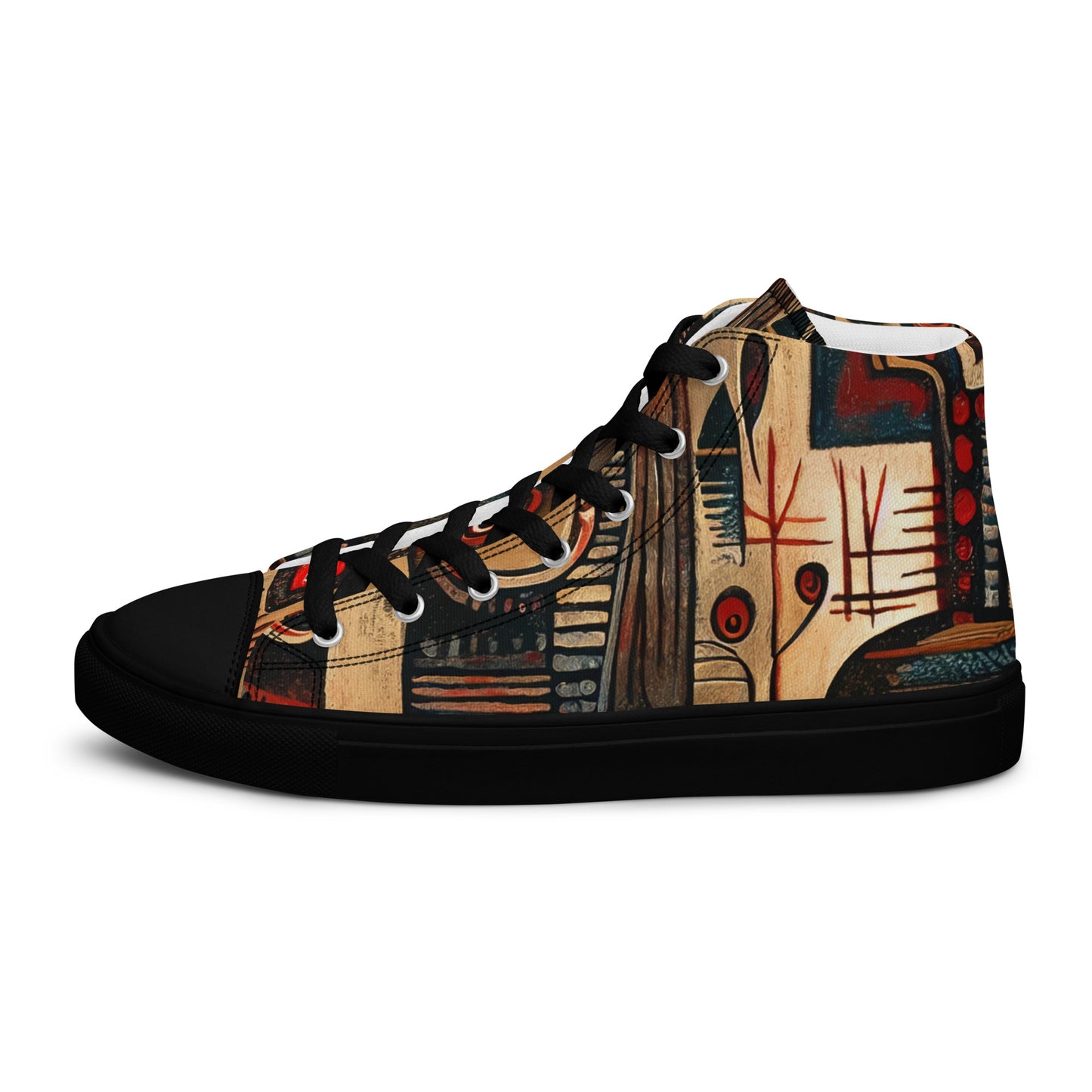 DMV 0256 Retro Art Women’s high top canvas shoes