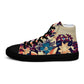 DMV 0253 Floral Women’s high top canvas shoes