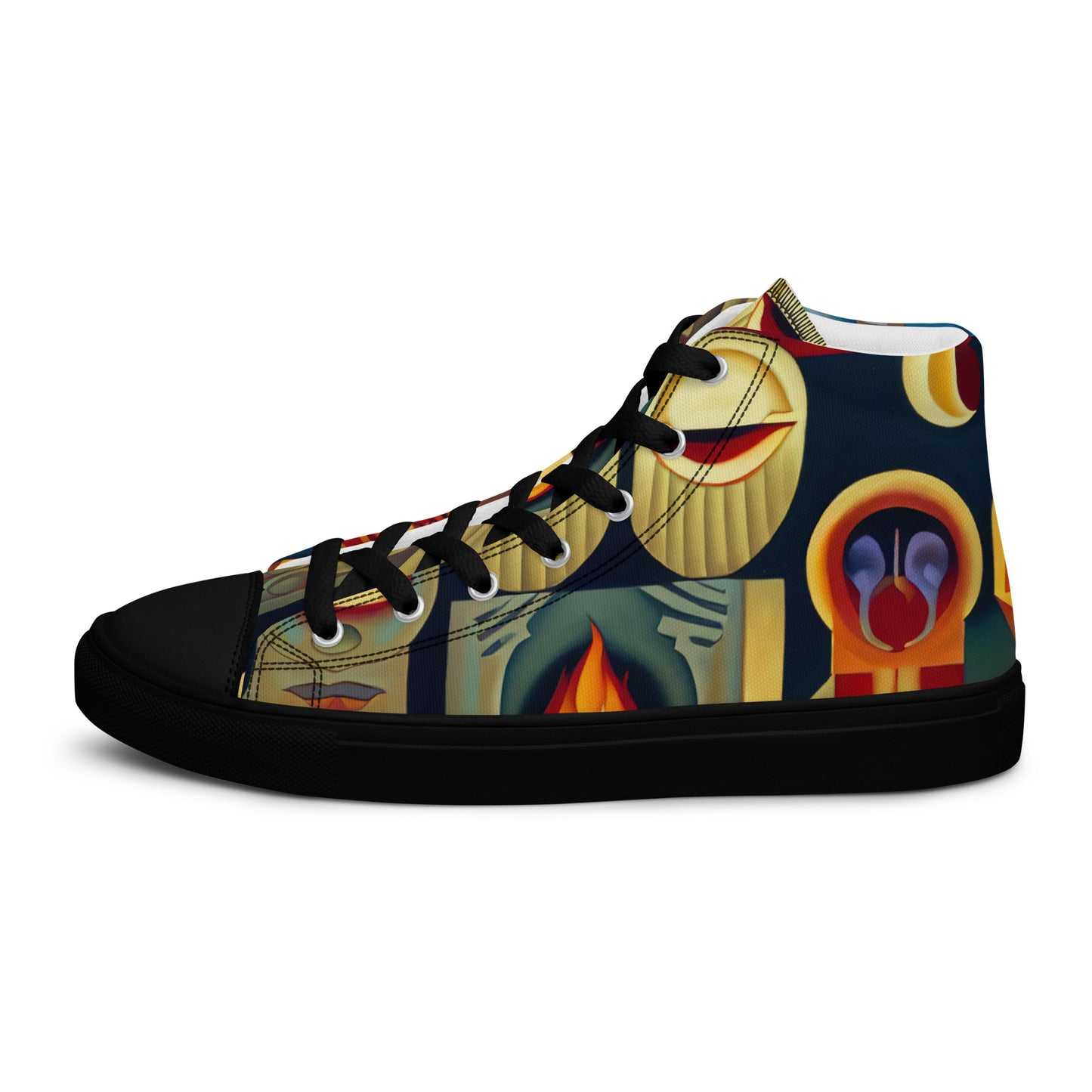 DMV 0237 Retro Art Women’s high top canvas shoes