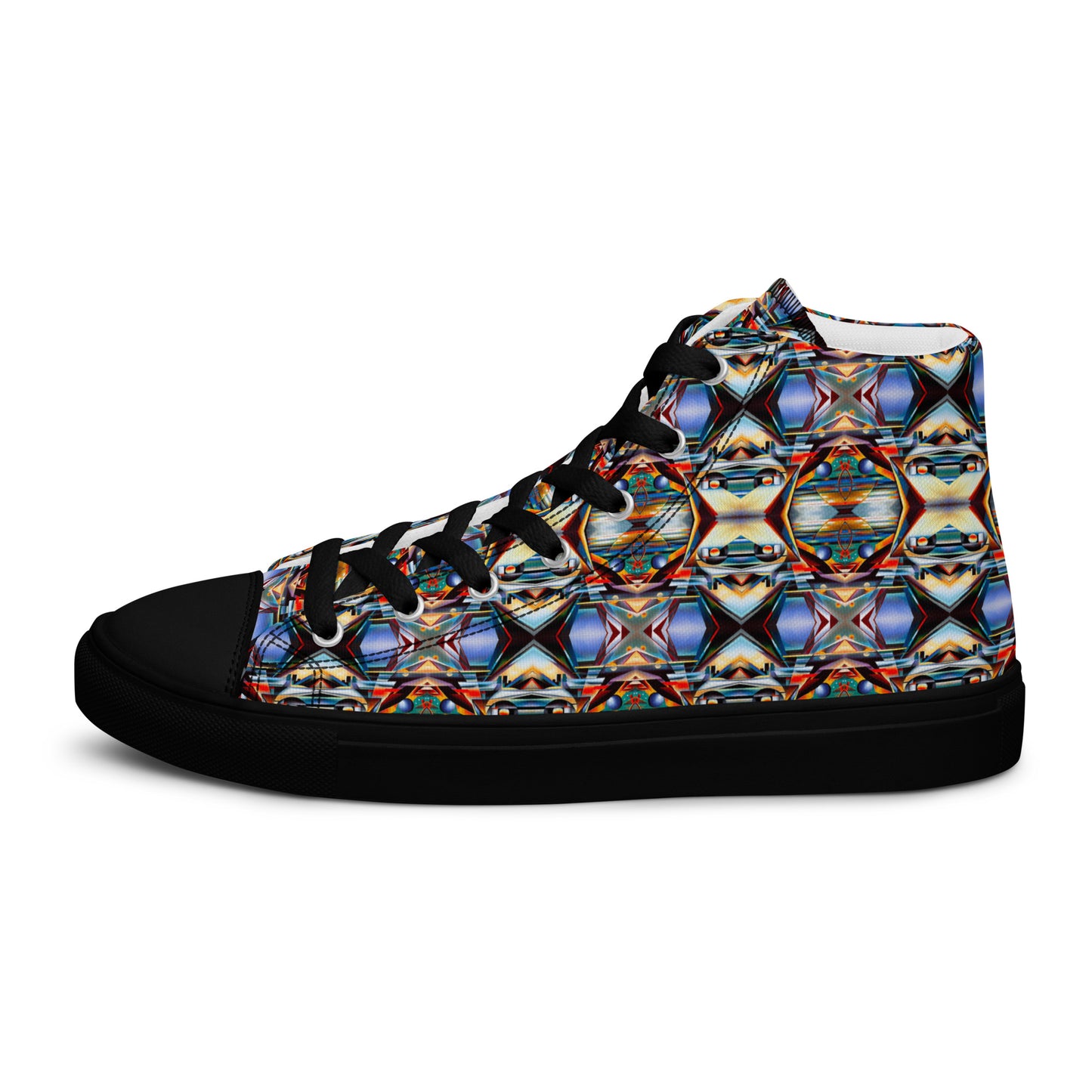 DMV 0221 Conceptual Artsy Women’s high top canvas shoes