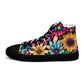 DMV 0265 Floral Women’s high top canvas shoes