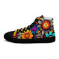 DMV 0158 Floral Women’s high top canvas shoes