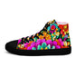 DMV 0250 Floral Women’s high top canvas shoes