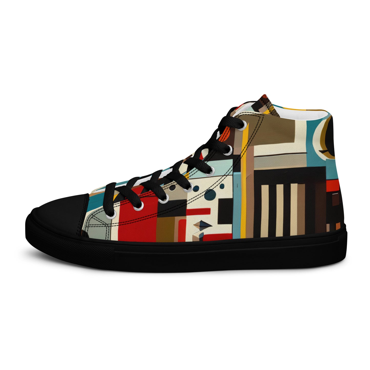 DMV 0413 Abstract Art Women’s high top canvas shoes