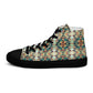 DMV 0408 Chic Boho Women’s high top canvas shoes